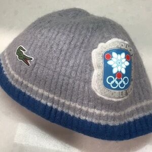 Very Rare -Collectible Lacoste 1968 Olympic game Kids Vintage Winter Hat